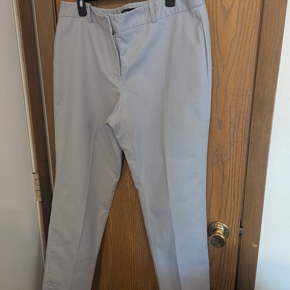 Liz Claiborne Audra Classic Pleated No Show Clasp Gray Trousers-16